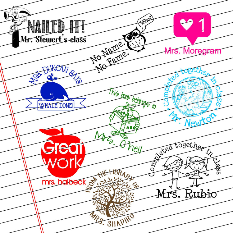 Teacher Self Inking Stamps