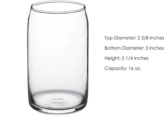 Personalized Beer Can Glass | 3 Hex Monogram