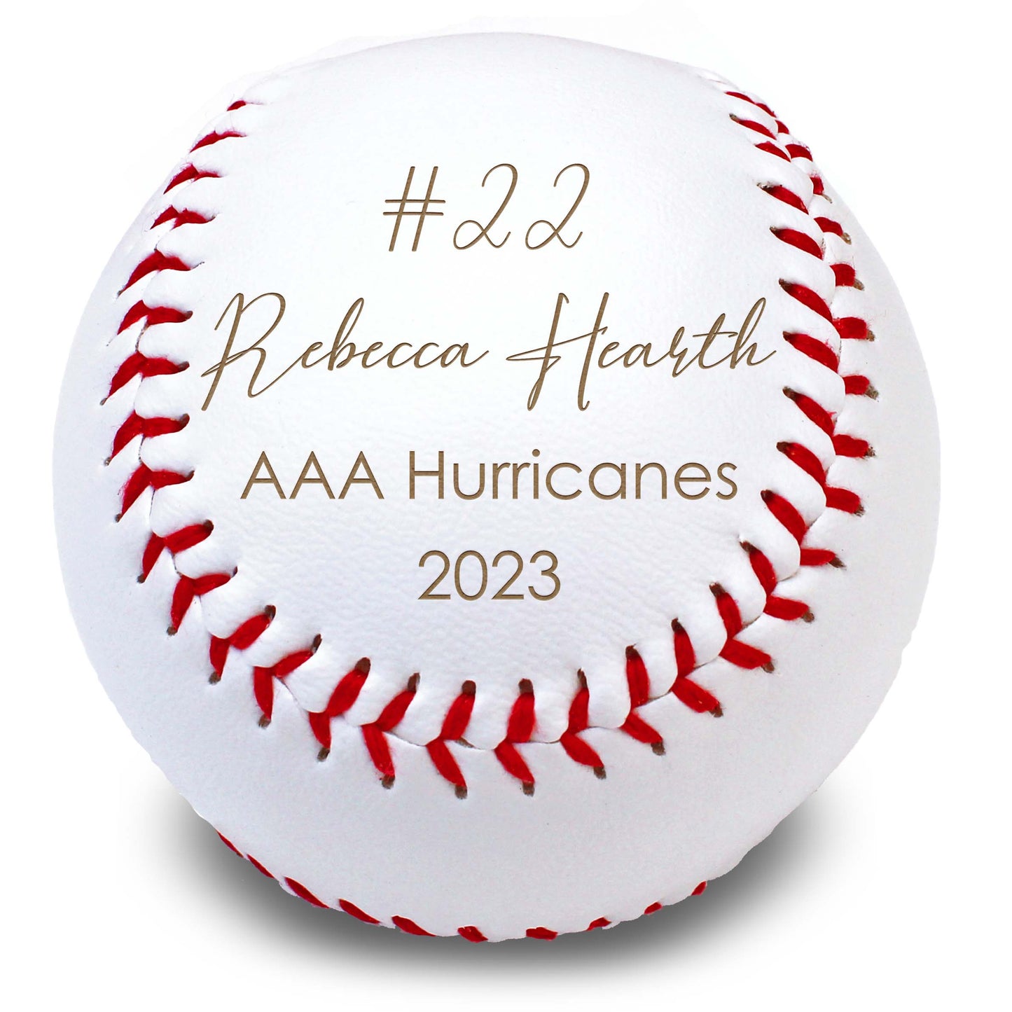 Personalized Leather Baseballs | Rebecca
