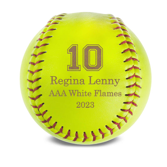 Personalized Leather Softball | Regina