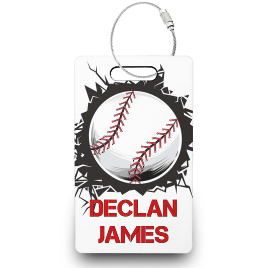 Personalized Baseball Bag Tag | Baseball Crash