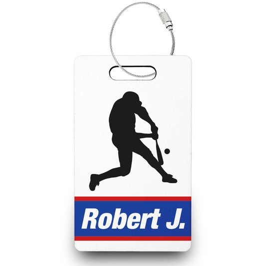 Personalized Baseball Bag Tag | Baseball Silhoutte