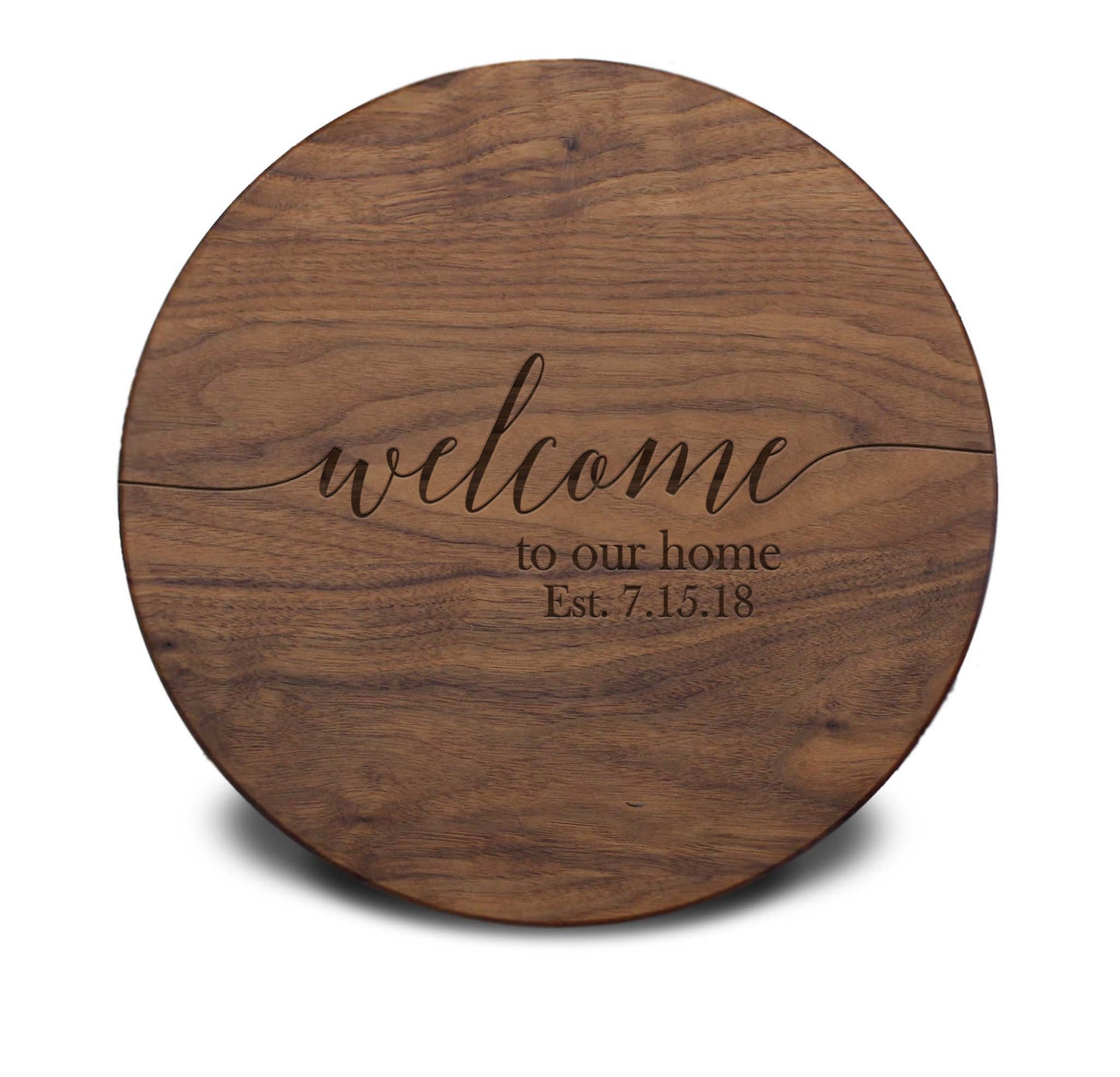 Personalized Cutting Board | Walnut Round 13" x 13"