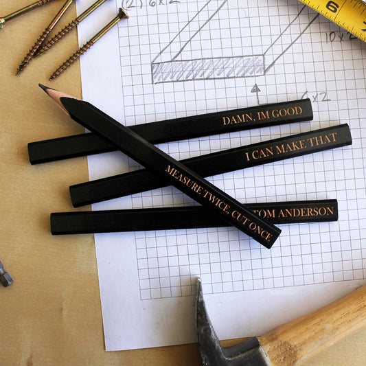 Personalized Carpenter Pencils, set of 4 | Tom