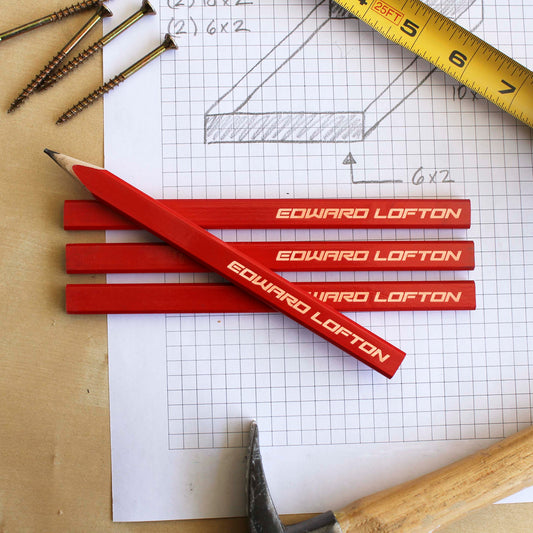 Personalized Carpenter Pencils, set of 4 | Edward