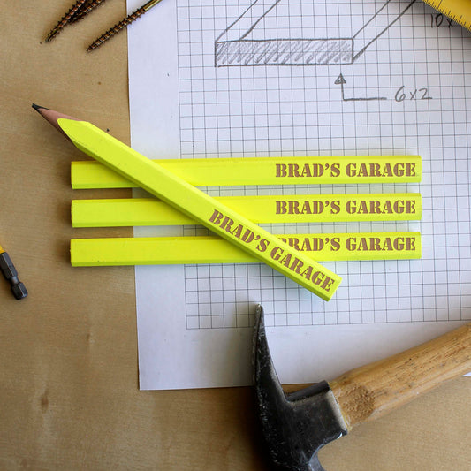 Personalized Carpenter Pencils, set of 4 | BRAD