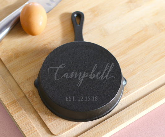 Personalized Cast Iron Pan | Campbell