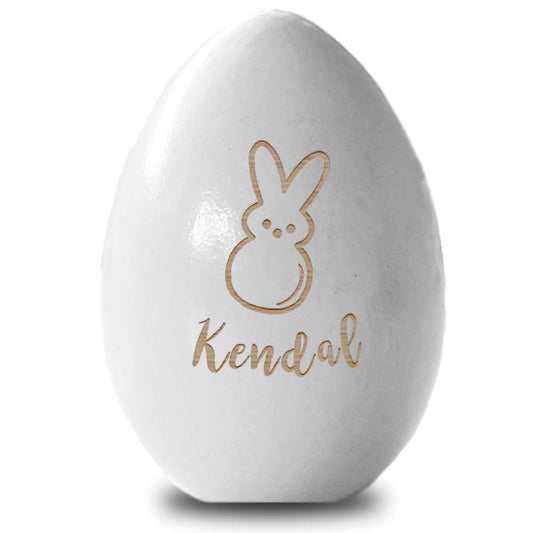 Personalized Wood Easter Eggs | Bunny Peep