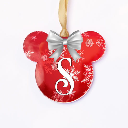Acrylic Christmas Ornaments | Red Snowflake