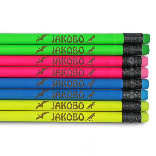 Neon Pencils Set of 10 | Dinosaur