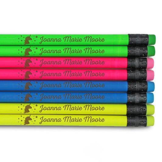 Neon Pencils Set of 10 | Unicorn