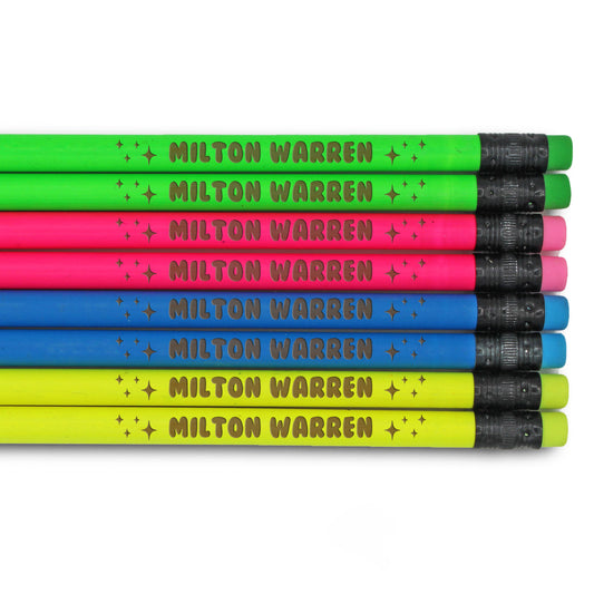 Neon Pencils Set of 10 | Stars