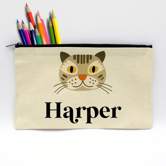 Personalized Pencil Pouch | Cat