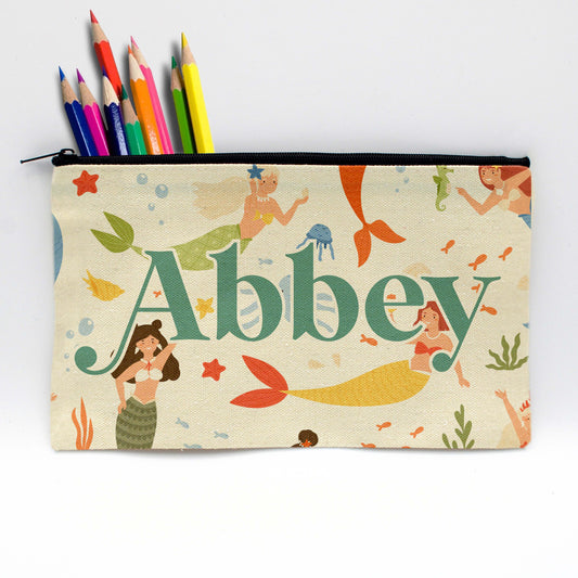 Personalized Pencil Pouch | Mermaid