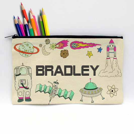 Personalized Pencil Pouch | Space