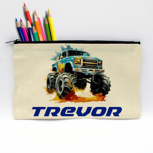 Personalized Pencil Pouch | Monster Truck