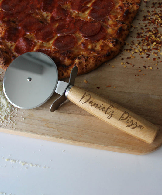Personalized Wood Pizza Slicer | Daniel