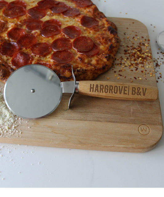 Personalized Wood Pizza Slicer | Hargrove