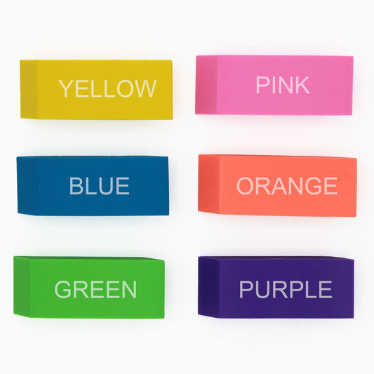 Personalized Neon Erasers Set of 6 | Mickey Ears