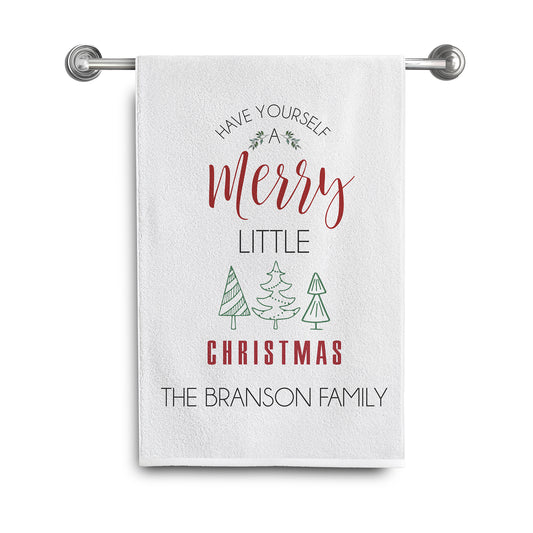 Personalized Christmas Towels | Merry Little Christmas