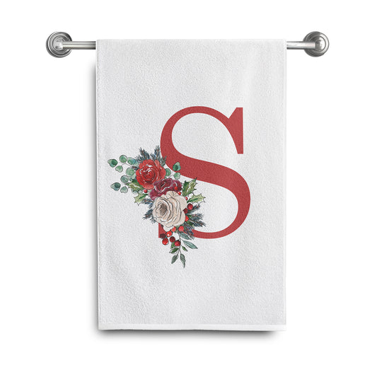 Personalized Christmas Towels | S Monogram
