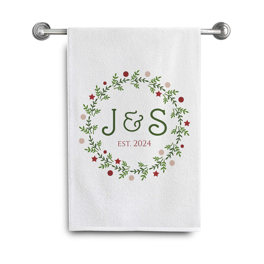 Personalized Christmas Towels | J&S Wreath