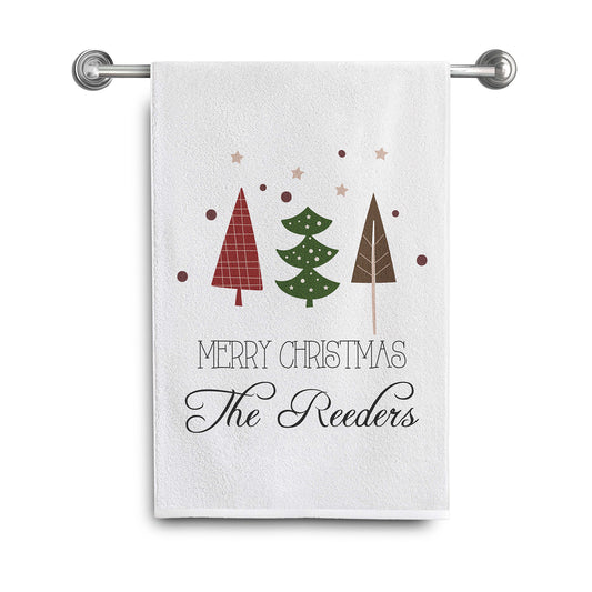 Personalized Christmas Towels | Christmas Trees