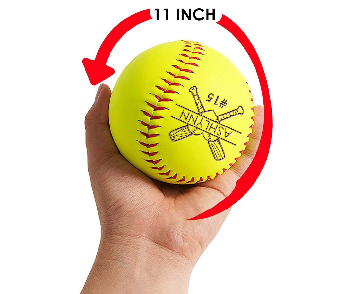 Personalized Leather Softball | Giulianna