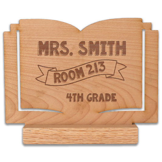 Wood Teacher Desk Sign | Book Mrs. Smith