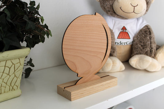 Wood Teacher Desk Sign | Globe Mrs. WILLIS