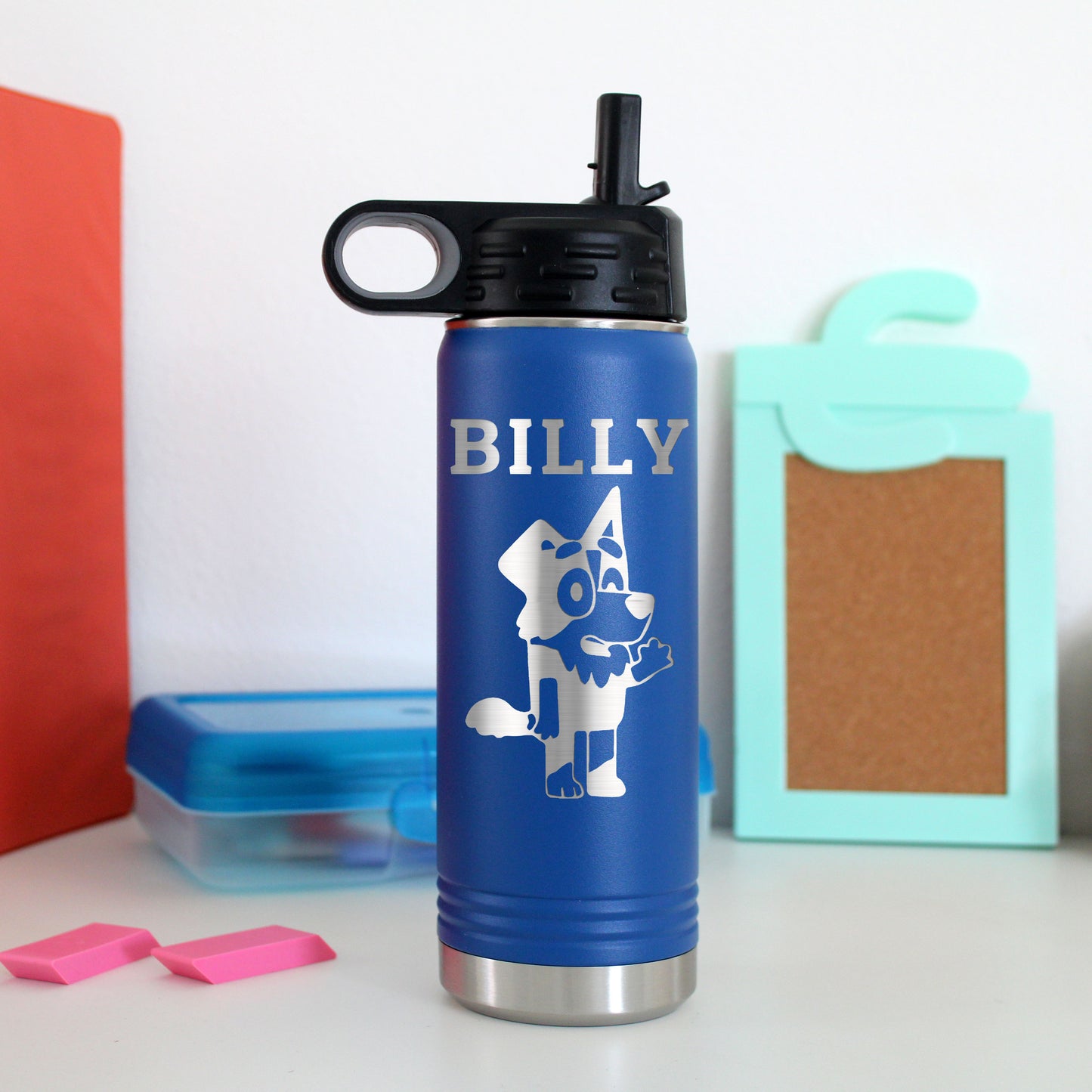 Personalized Kid's Metal Water Bottle | Bluey