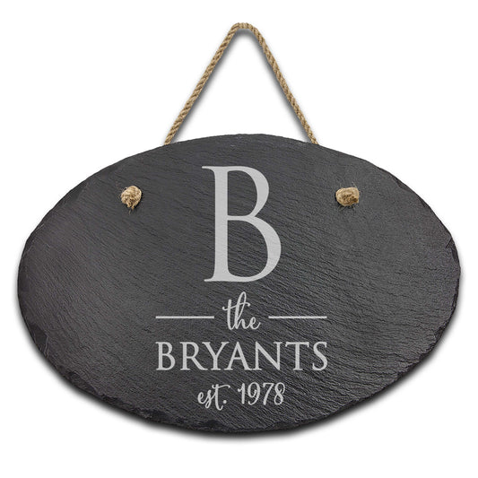 Slate Outdoor Address Sign | Bryant