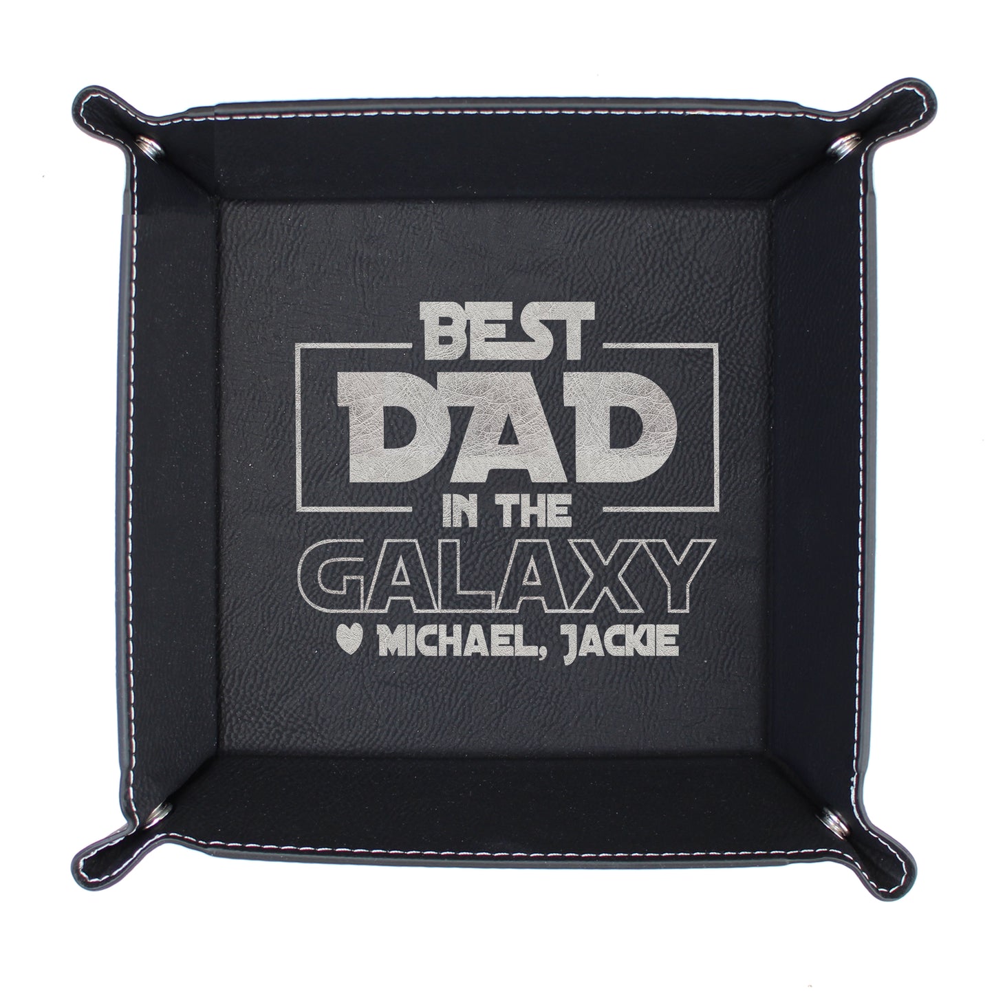 Leather Catch all Tray | Best Dad in the Galaxy