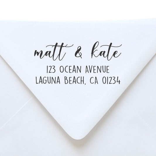 Return Address Self Inking Stamp | Matt & Kate