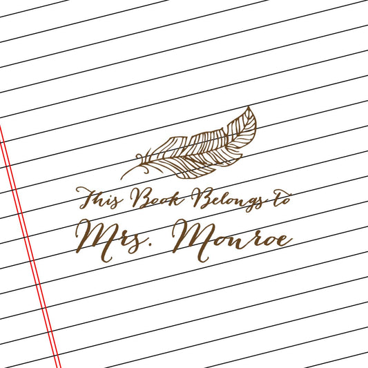 Teacher Self Inking Stamps | This Book Belongs to - Mrs. Monroe