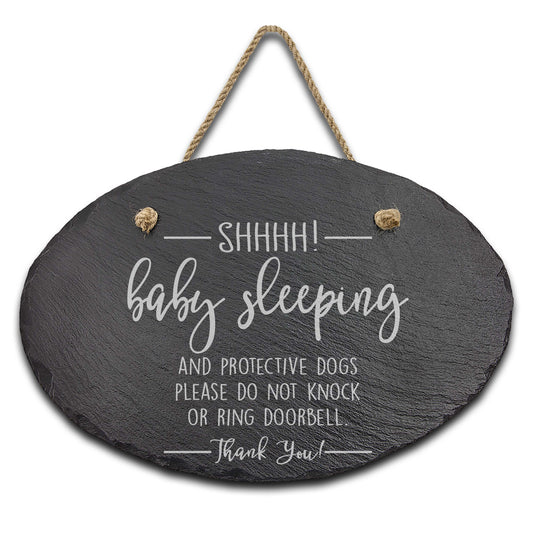 Slate Outdoor Address Sign | Shh Baby Sleeping