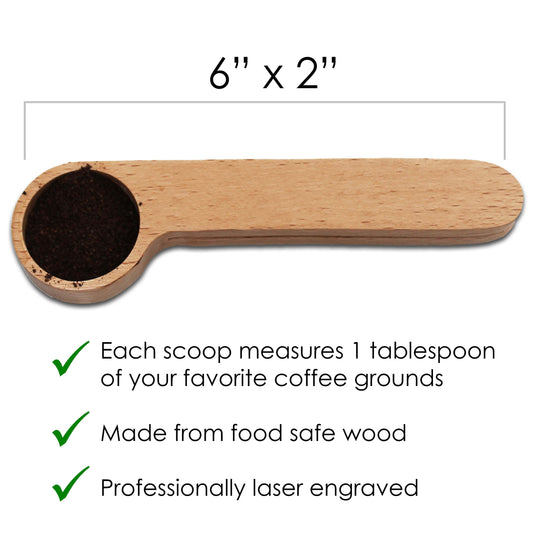 Coffee Scoop Bag Clip | Monogram Initial