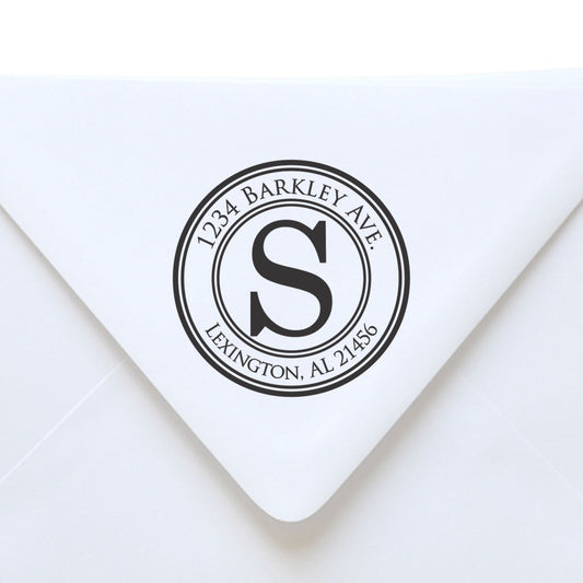 Return Address Self Inking Stamp | S Monogram