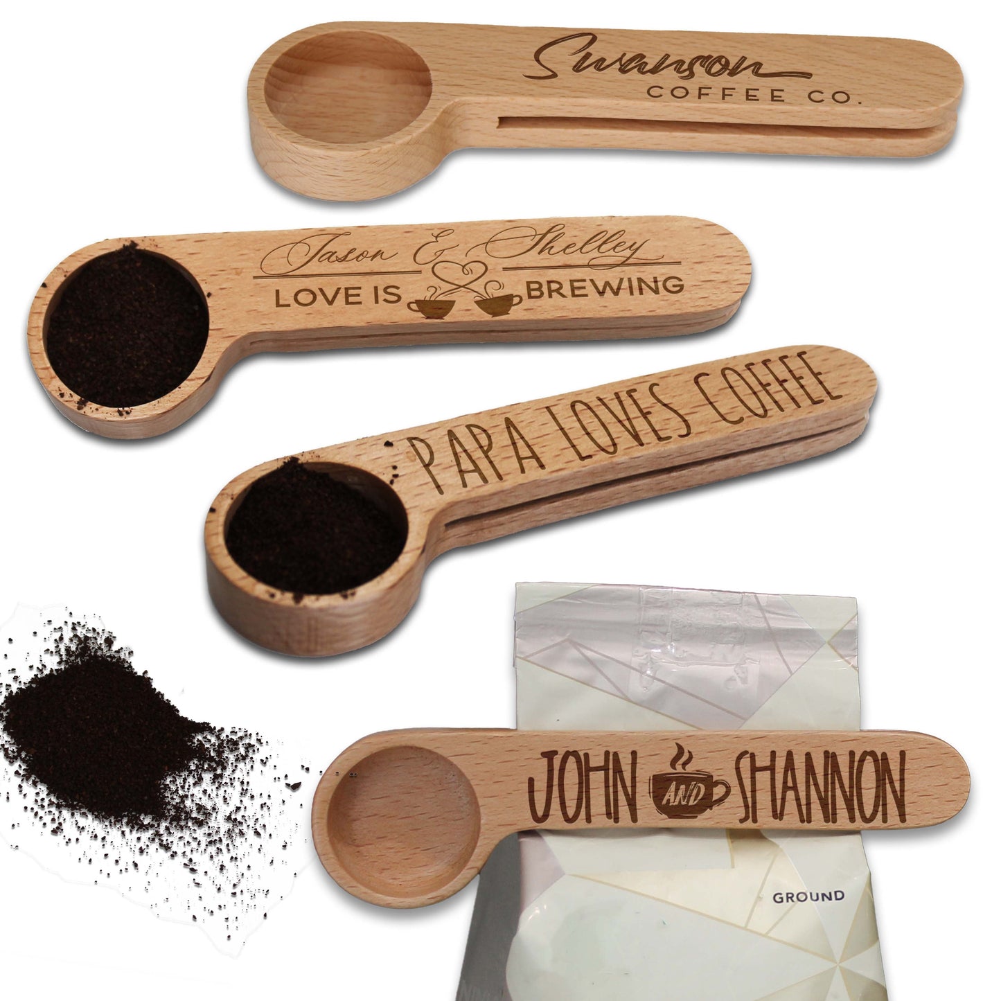 Coffee Scoop Bag Clip | Jason & Shelley