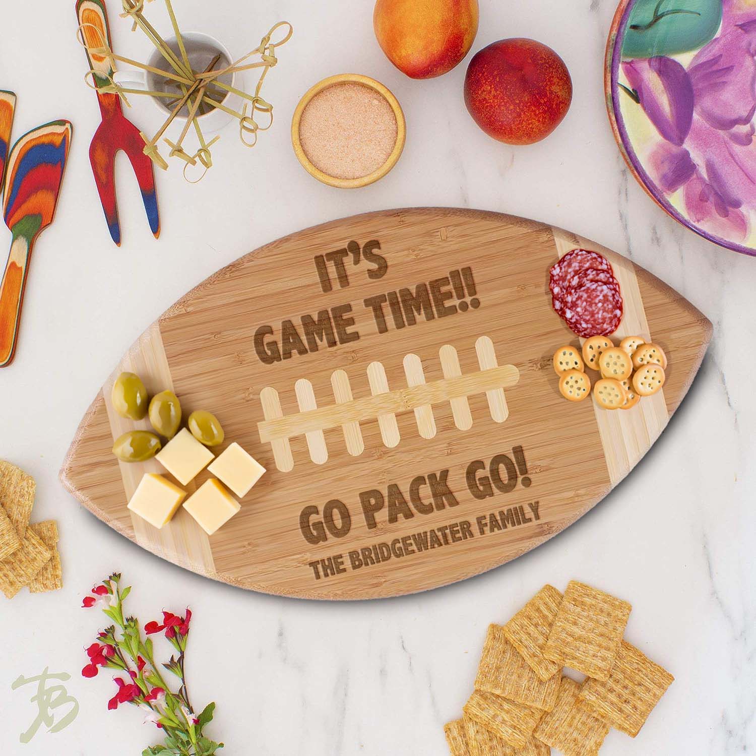 Personalized Football Cutting Board