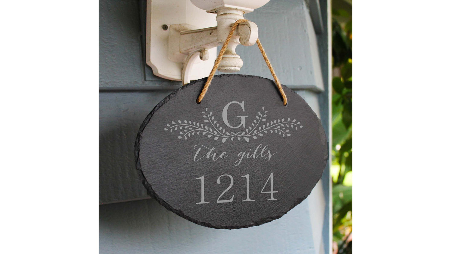 Slate Home Address Sign