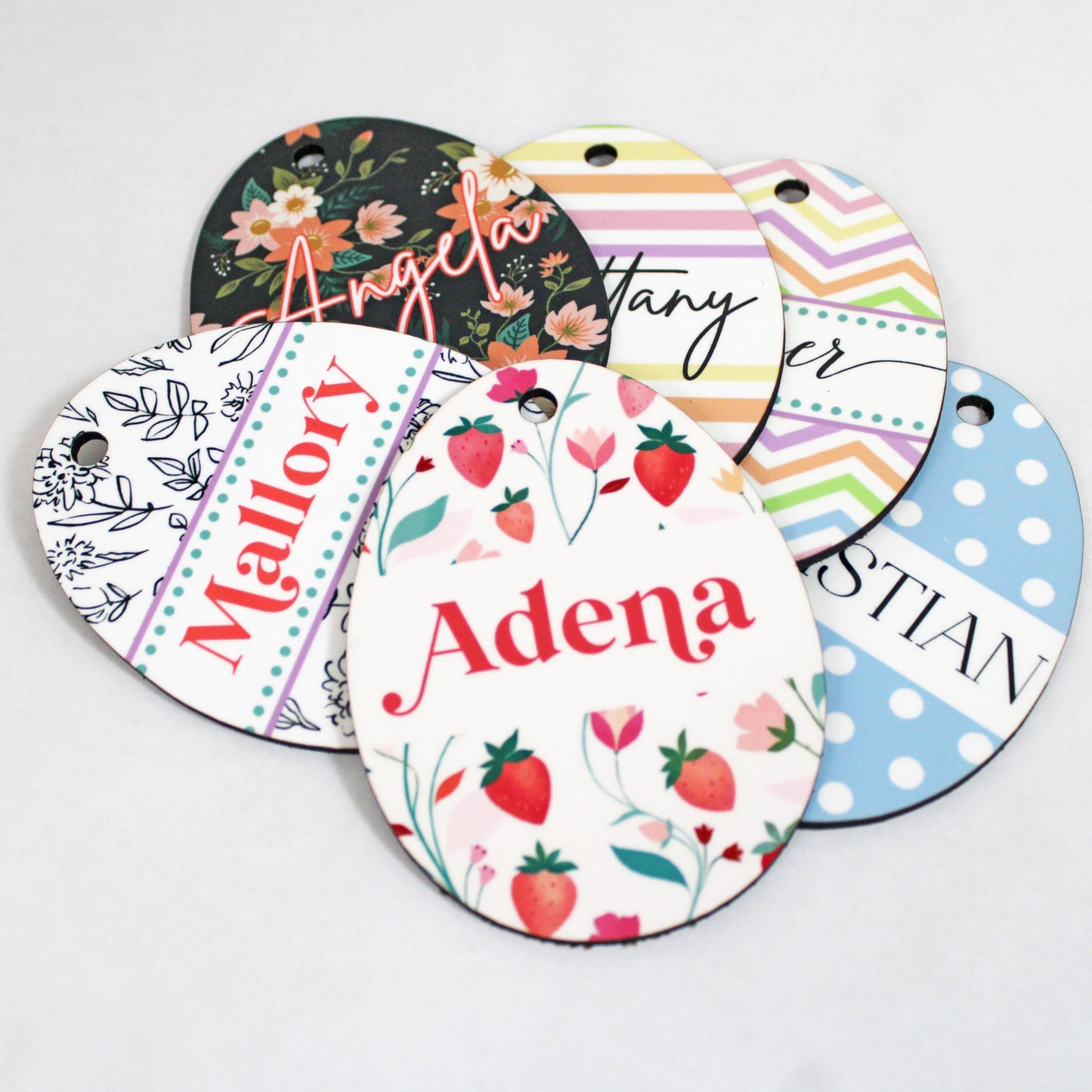 Personalized Easter Basket Name Tag | Strawberry