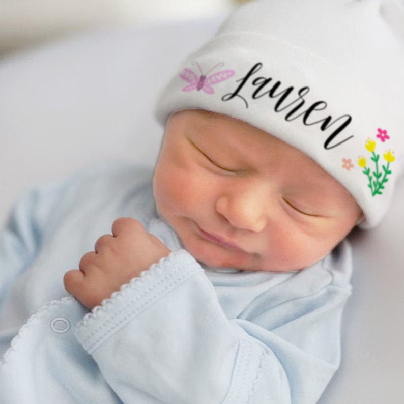 Personalized Baby Beanie | Rainbow Name