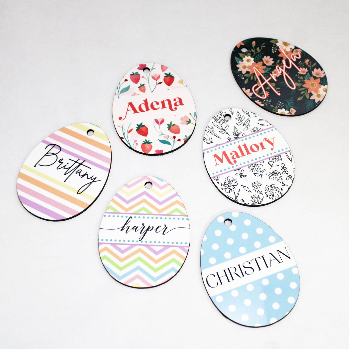 Personalized Easter Basket Name Tag | Yellow Plaid