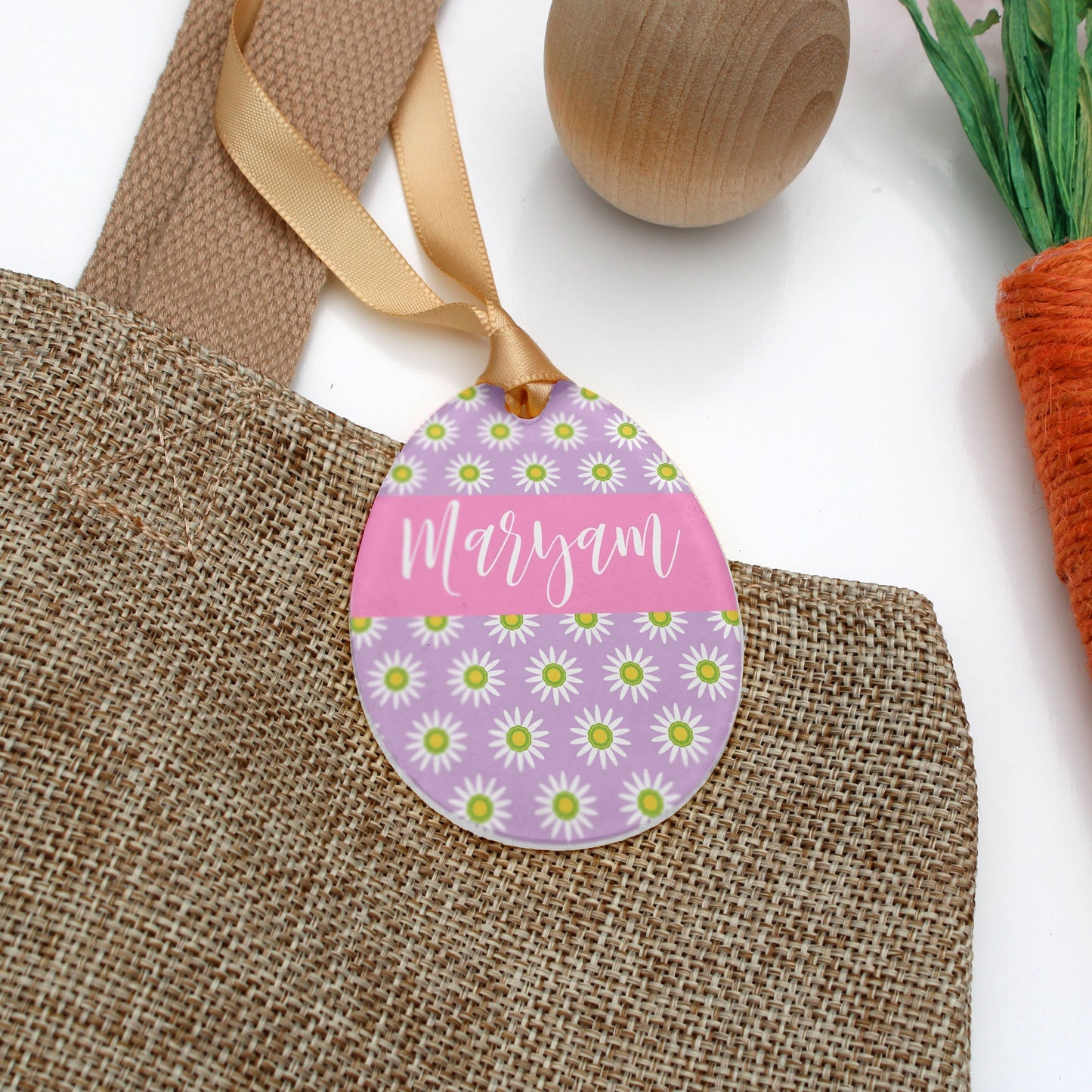 Personalized Easter Basket Name Tag | Strawberry