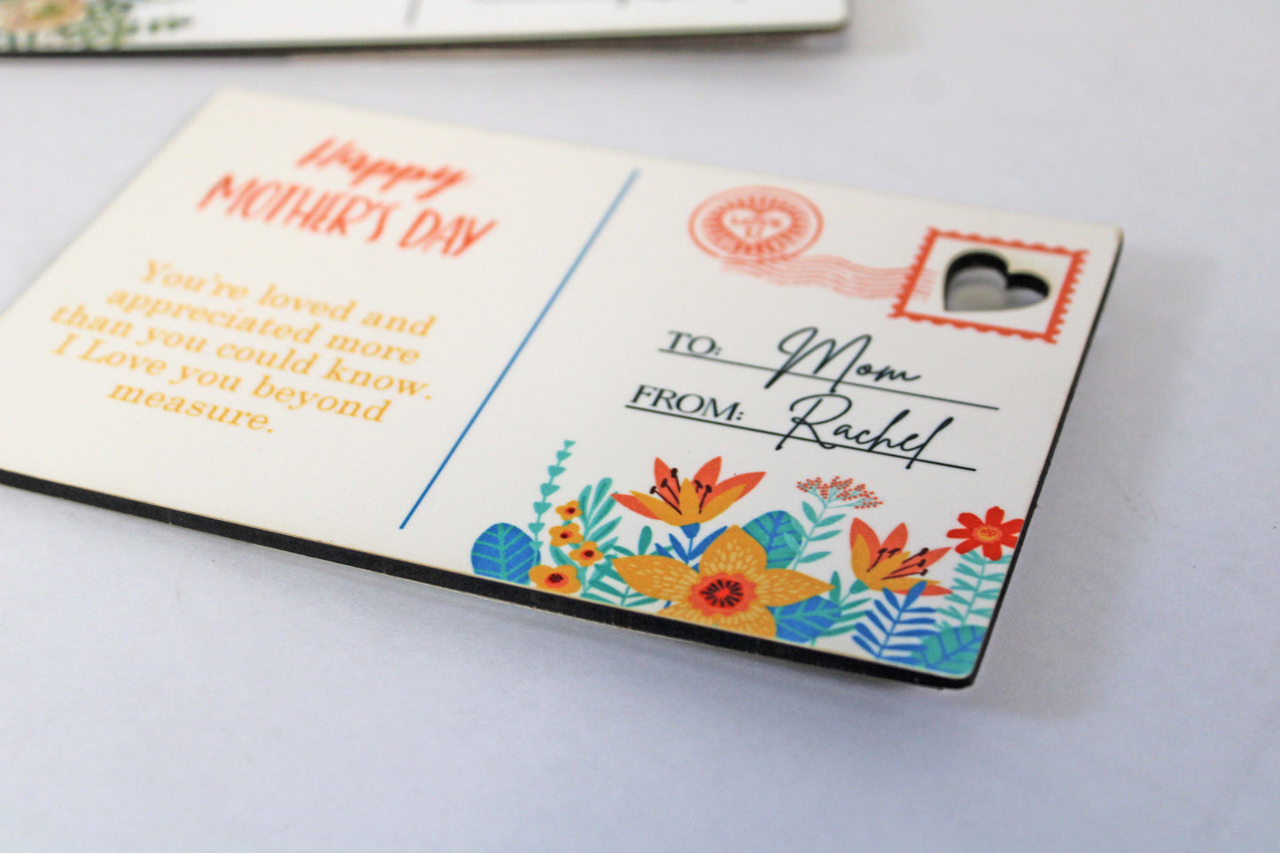 Wood Postcard for Mother’s Day | Classic Flowers