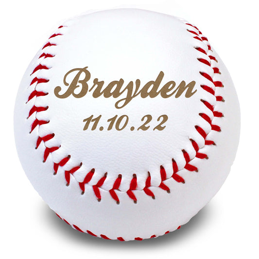 Personalized Leather Baseballs | Brayden