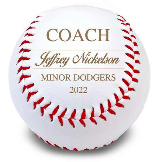 Personalized Leather Baseballs | Coach Jeffrey