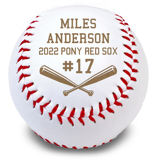 Personalized Leather Baseballs | Miles
