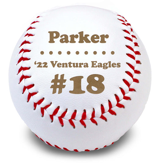 Personalized Leather Baseballs | Parker